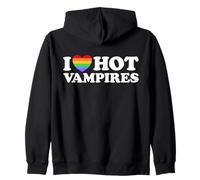 J'aime Hot Vampire Funny Vampiric Blood Book Gay Fan Pride Sweat à Capuche