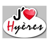 J'aime Hyères - 15x11cm - Sticker/Autocollant