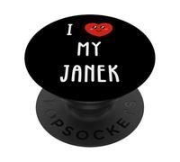 J'aime Janek Nom Drôle PopSockets PopGrip Adhésif