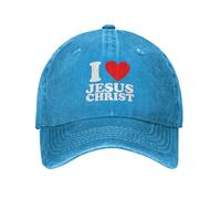 J'aime Jésus-Christ Homme Femme Casquette Trucker Anti-Soleil Snapback Cap Décontracté Casquettes Snapback pour Voyage Toutes Les Saisons Tennis