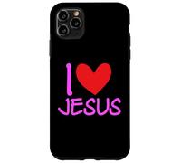 J'aime Jésus-Christ Name Men Guy BFF Heart God Bible Blessed Coque pour iPhone 11 Pro Max