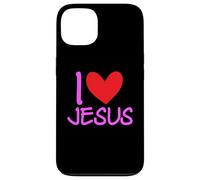 J'aime Jésus-Christ Name Men Guy BFF Heart God Bible Blessed Coque pour iPhone 13