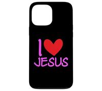 J'aime Jésus-Christ Name Men Guy BFF Heart God Bible Blessed Coque pour iPhone 13 Pro Max