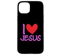J'aime Jésus-Christ Name Men Guy BFF Heart God Bible Blessed Coque pour iPhone 15 Plus