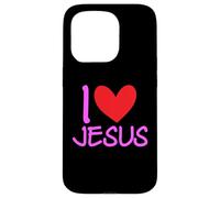 J'aime Jésus-Christ Name Men Guy BFF Heart God Bible Blessed Coque pour iPhone 15 Pro