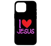 J'aime Jésus-Christ Name Men Guy BFF Heart God Bible Blessed Coque pour iPhone 16 Pro Max