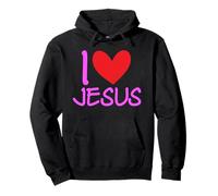 J'aime Jésus-Christ Name Men Guy BFF Heart God Bible Blessed Sweat à Capuche