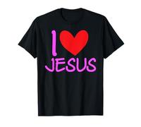 J'aime Jésus-Christ Name Men Guy BFF Heart God Bible Blessed T-Shirt