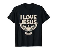 J'aime Jésus, Foi spirituelle, Colombe T-Shirt Graphique avec Valeur