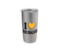 J'aime Jésus Gobelet isotherme en acier inoxydable double paroi