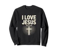 J'aime Jésus Halo Cross Devotion Faithful Sweatshirt