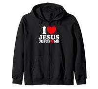 J'aime Jésus Jésus m'aime Foi chrétienne Église Jésus Sweat à Capuche
