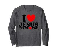 J'aime Jésus Jésus t'aime Foi chrétienne Église Jésus Manche Longue