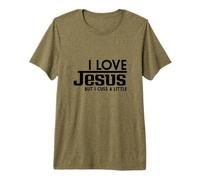 J'aime Jésus mais Je crie Un Peu Parfois T-Shirt Haut de Gamme