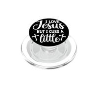 J'aime JÉSUS mais Je Jure Un Peu Humour Chrétien PopSockets PopGrip pour MagSafe