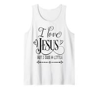 J'aime Jésus, mais Je maudis Un Petit Dieu Religieux Débardeur