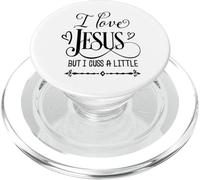 J'aime Jésus, mais Je maudis Un Petit Dieu Religieux PopSockets PopGrip pour MagSafe