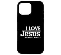 J'aime Jésus mais j'insulte Un Peu la Foi chrétienne Coque pour iPhone 16 Pro Max