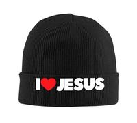 J'aime Jésus Unisex Bonnets Hiver Classique Skull Cap Respirant Bonnets Tricoté pour Sport Course À Pied Cyclisme