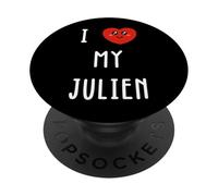 J'aime Julien Nom Drôle PopSockets PopGrip Adhésif