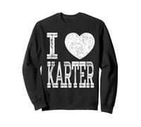 J'aime Karter Valentine, petite amie, fille, fille, cœur, épouse Sweatshirt