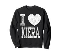 J'aime Kiera Valentine, petite amie, fille, fille, cœur, épouse Sweatshirt