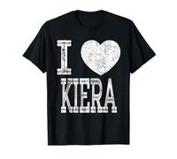 J'aime Kiera Valentine, petite amie, fille, fille, cœur, épouse T-Shirt