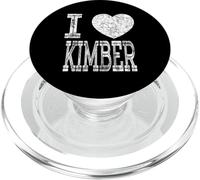 J'aime Kimber Valentine, petite amie, fille, fille, cœur, épouse PopSockets PopGrip pour MagSafe