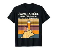 J'Aime La Bière Mon Chihuahua Chien Drôle Chiwawa Cadeau T-Shirt