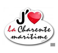 J'aime La Charente-Maritime (15x11cm) - Sticker/Autocollant