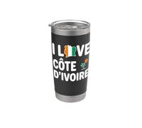 J'aime la Côte d'Ivoire Abidjan Pays Gobelet isotherme en acier inoxydable double paroi