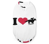 J'aime la Course de Chevaux Animaux de Compagnie Chemise Gilet Mignon Chien débardeur Doux sans Manches T-Shirt pour Chiot Chaton Chats XL