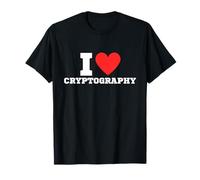 J'aime la cryptographie | cœur Rouge | Amour | cybersécurité T-Shirt