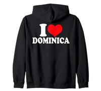 J'aime la Dominique | Heart Dominica Pride Sweat à Capuche