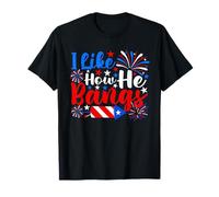 J'aime la façon dont il frappe un drôle de couple de feux d'artifice du 4 juillet T-Shirt
