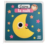J'aime la feutrine - J'aime la nuit ! - Livre matières bébé - Imagier illustré avec découpes et matières à toucher -Sommeil - Peur de la nuit - Dès 6 mois