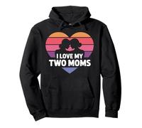 J'aime la fierté lesbienne LGBT de mes deux mamans Sweat à Capuche