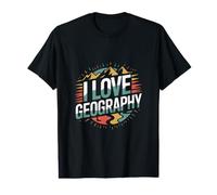 J'aime la géographie, la Terre, L'Aventure, Les Montagnes T-Shirt Graphique avec Valeur