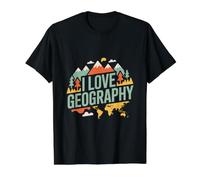 J'aime la géographie, L'Aventure et Les Montagnes T-Shirt Graphique avec Valeur