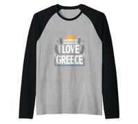 J'aime la Grèce Passionné du Patrimoine Grec Manche Raglan