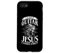 J'aime LA Guitare mais JÉSUS Vient en Premier Coque pour iPhone SE (2020) / 7/8