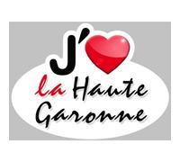J'aime La Haute-Garonne (5x3.7cm) - Sticker/Autocollant