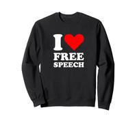 J'aime la liberté d'expression, Red Heart, Premier amendement Sweatshirt