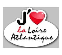 j'aime la Loire-Atlantique (5x3.7cm) - Sticker/autocollant