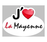 J'aime La Mayenne (15x11cm) - Sticker/Autocollant