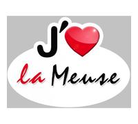 J'aime La Meuse (15x11cm) - Sticker/Autocollant