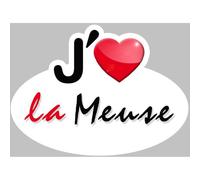J'aime La Meuse (5x3.7cm) - Sticker/Autocollant