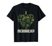 J'aime la microbiologie Laboratoire des Sciences de virologie et de biologie T-Shirt Graphique avec Valeur, Homme, Noir, XL