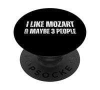 J'aime la Musique Classique drôle de Mozart et Peut-être 3 Personnes PopSockets PopGrip Adhésif