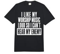 J'aime la Musique de Mon culte Forte, Donc Je ne Peux Pas Entendre Mon Ennemi Comfort Colors Adult Heavyweight T-Shirt